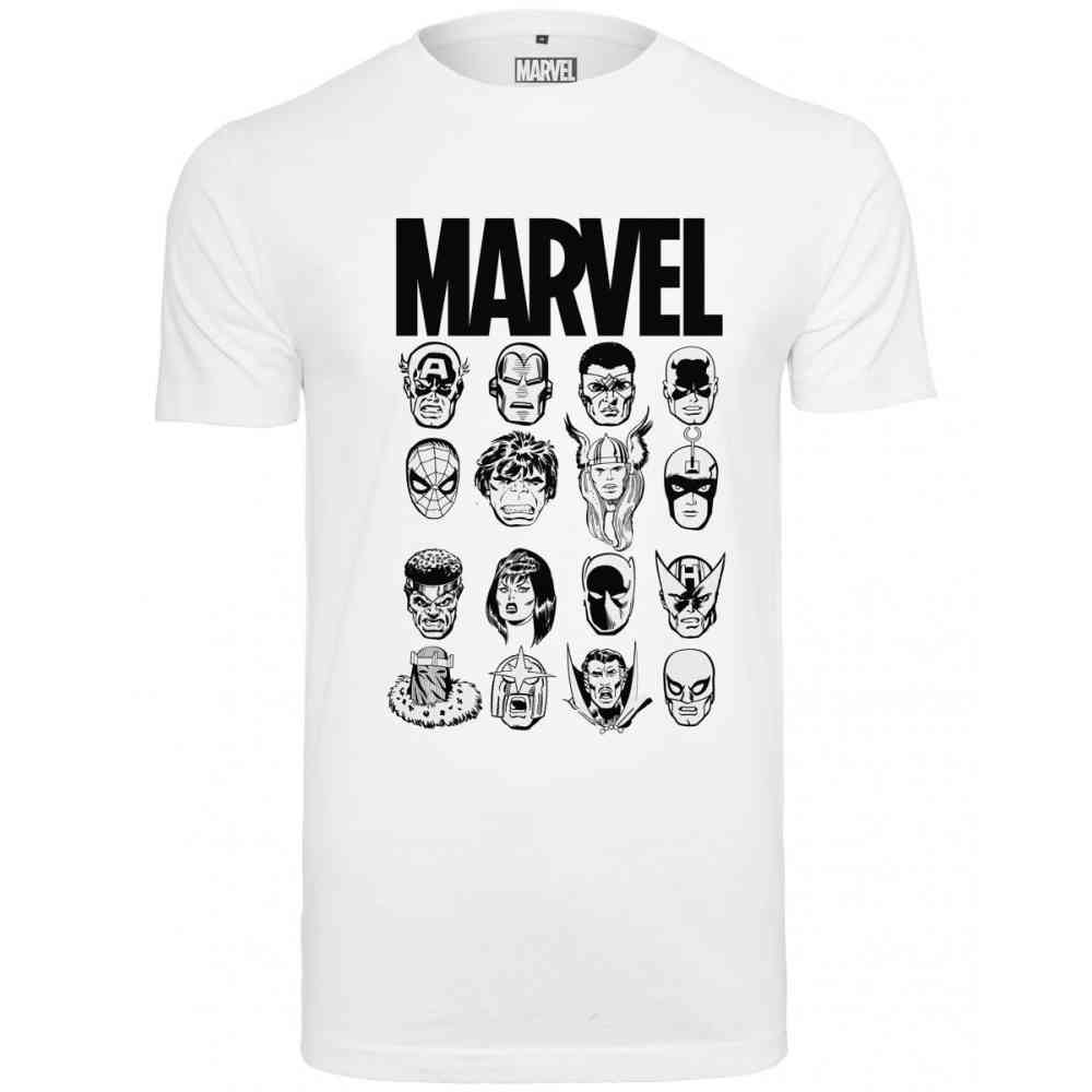 Merchcode Marvel - Marvel Crew Herren TShirt - Weiß